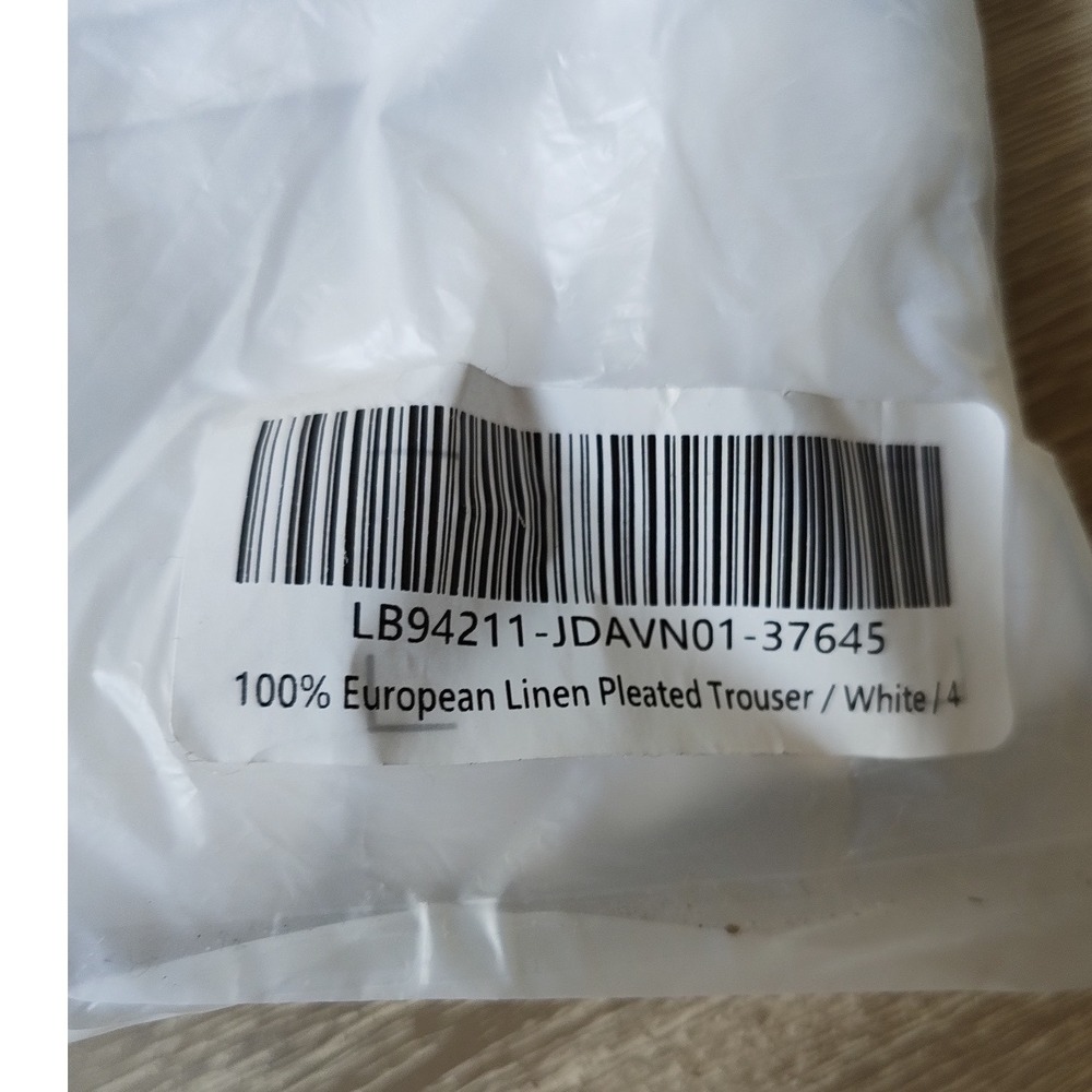 Quince European Linen Pleated Trouser White Size 4 New With Tags - Picture 14 of 14
